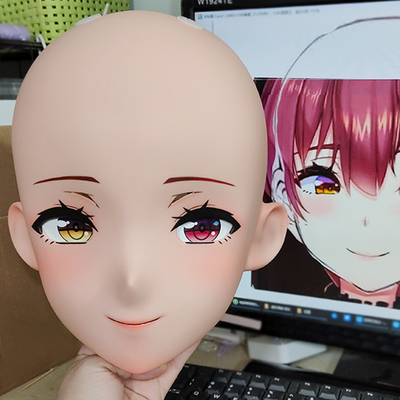 (GLA022)Customize Character'! Female/Girl Resin Full/Half Head With Lock Anime Cosplay Japanese Animego Kigurumi Mask